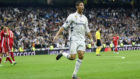 Cristiano Ronaldo celebrando uno de sus goles al Bayern