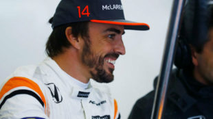 Fernando Alonso, durante el pasado GP de Bahrin.