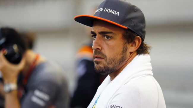Fernando Alonso, durante el pasado GP de Bahrin