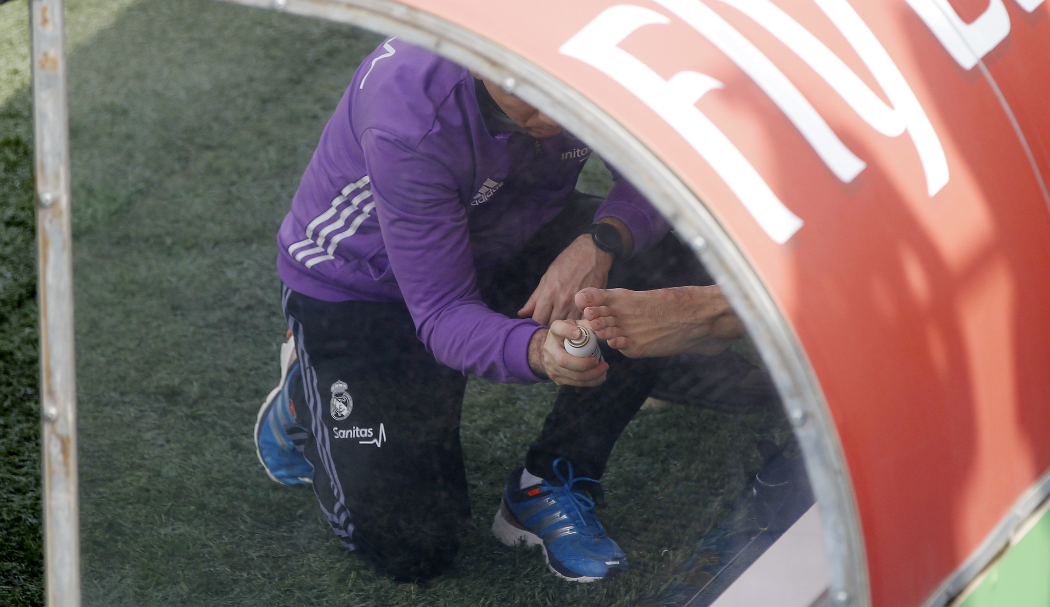 A Morata le vendan el pie durante el entrenamiento