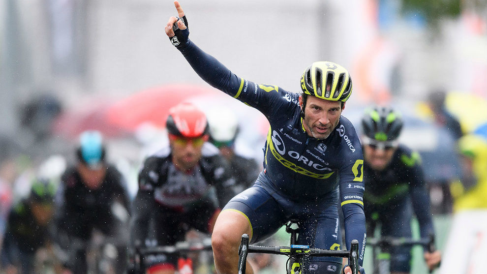 Michael Albasini, vencedor de la primera etapa del Tour de Romanda...