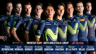 El 'nueve' del Movistar Team para el Giro de Italia 2017.