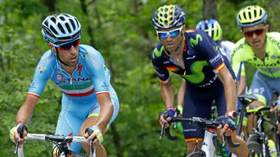 Nibali, en el pasado Giro junto a Alejandro Valverde.
