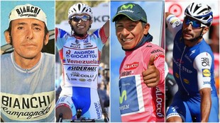 Cochise Rodrguez, Miguel Rubiano, Nairo Quintana y Fernando Gaviria.