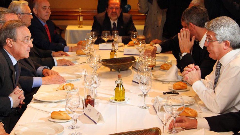 Florentino Prez y Enrique Cerezo, en una comida de directivas anterior