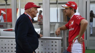 Lauda y Vettel.