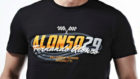 Frontal de la nueva coleccin camisetas de Alonso para la Indy 500.