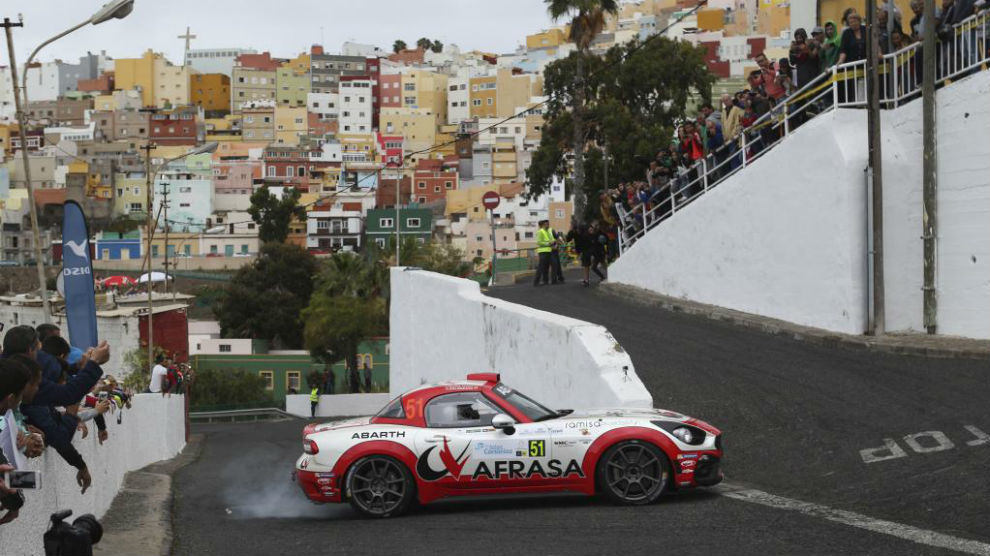 El Abarth 124 Rally durante el Rally Islas Canarias 2017