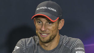 Jenson Button, en la rueda de prensa