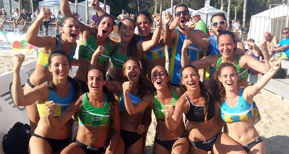 El BM Playa Algeciras celebra el triunfo en las ETB Finals 2017