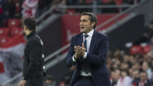 Valverde dirigiendo a su exequipo, el Athletic