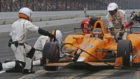 Fernando Alonso repostando en la Indy 500