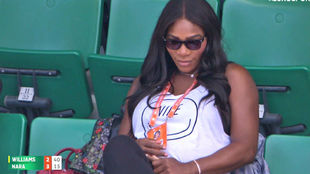 Serena, en la grada de Roland Garros