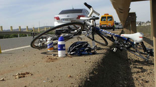 Imagen de archivo de accidente ciclista.