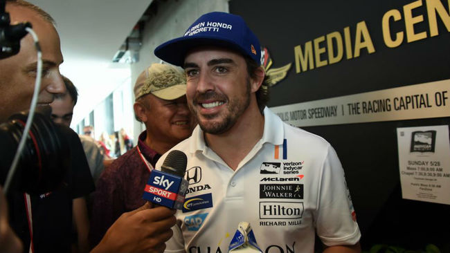 Fernando Alonso, durante su participacin en las 500 Millas de...