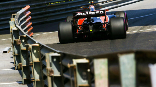 Un MCL32 en el pasado Gran Premio de Mnaco.
