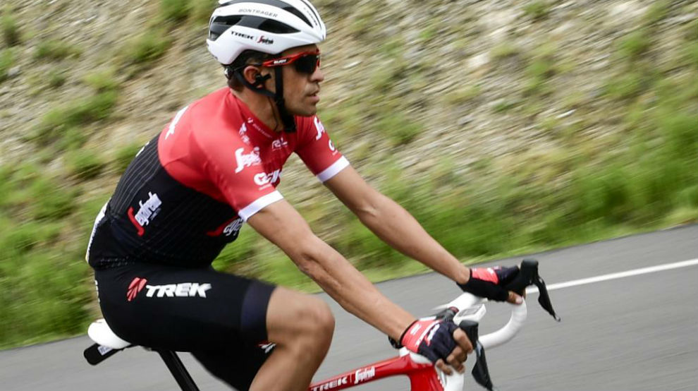 Alberto Contador durante la tercera etapa del Dauphin.