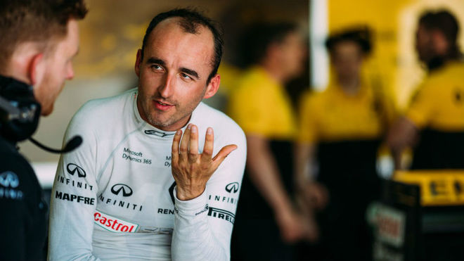 Robert Kubica, durante el test del martes en Cheste.