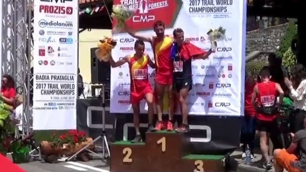 Clemente, Hernando y Fleureton, en el podio.
