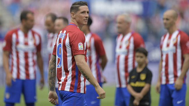 Fernando Torres, durante el partido de despedida del Caldern.