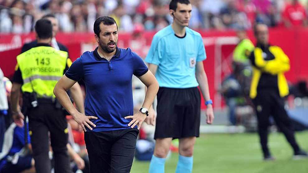 Diego Martnez, durante un partido del Sevilla Atltico reciente en...