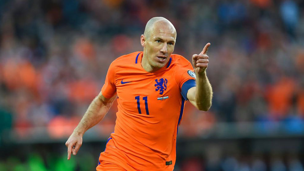Robben con la seleccin holandesa