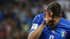 Belotti celebra un gol con Italia.