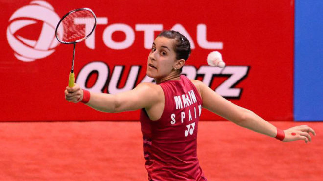 Carolina Marn durante un torneo.