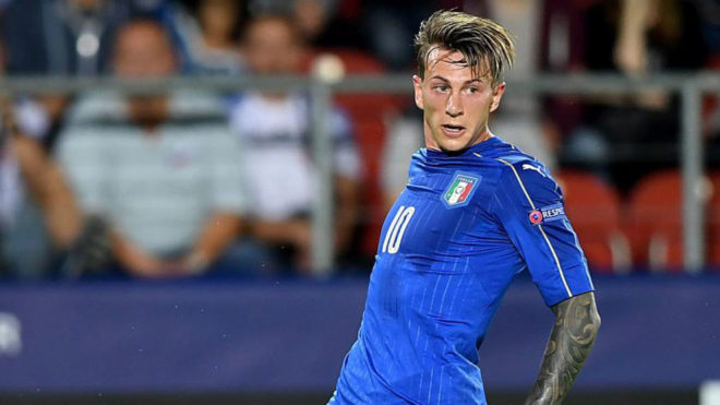 Bernardeschi, en un partido con Italia en el Europeo sub 21