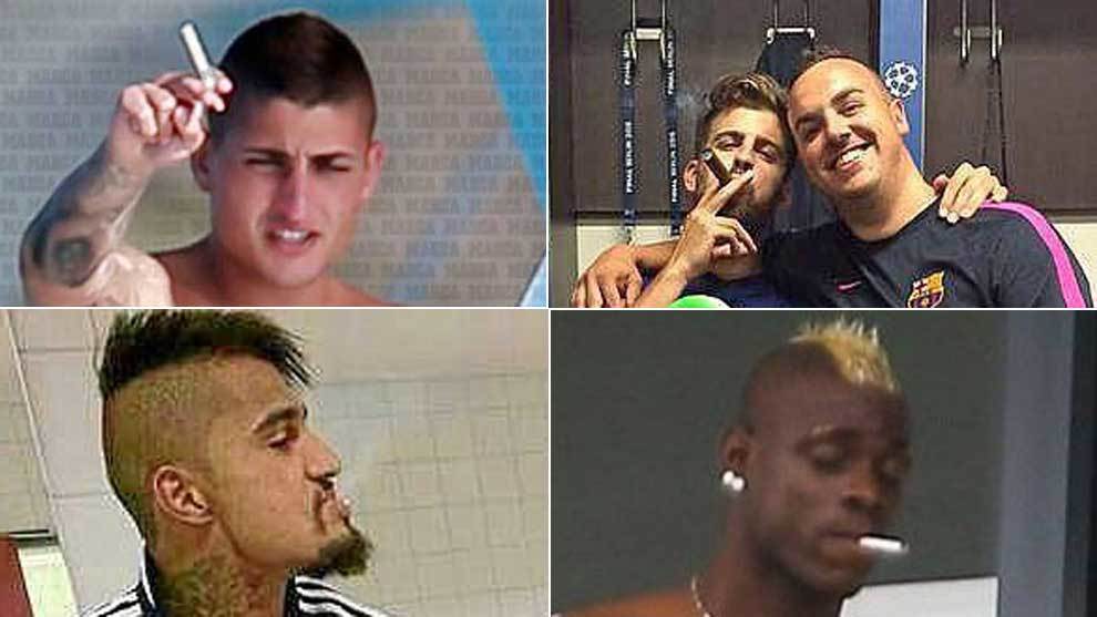 Marco Verratti joins a  select group of footballers who smoke