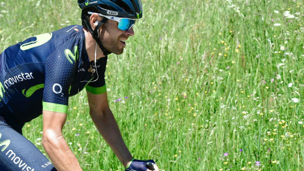Alejandro Valverde durante una etapa de la Dauphin.