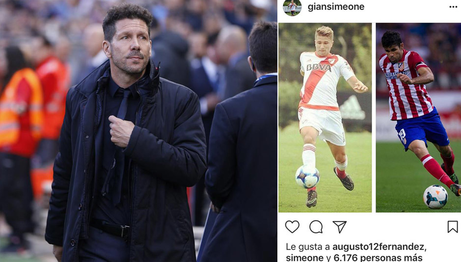 El mensaje de Gianluca Simeone en Instagram con el &apos;like&apos; del Cholo.