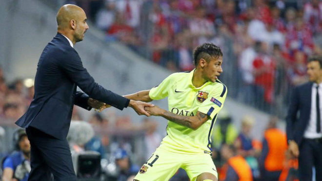 Guardiola y Neymar.