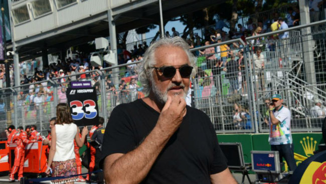 Flavio Briatore, en el pasado Gran Premio de Azerbaiyn.