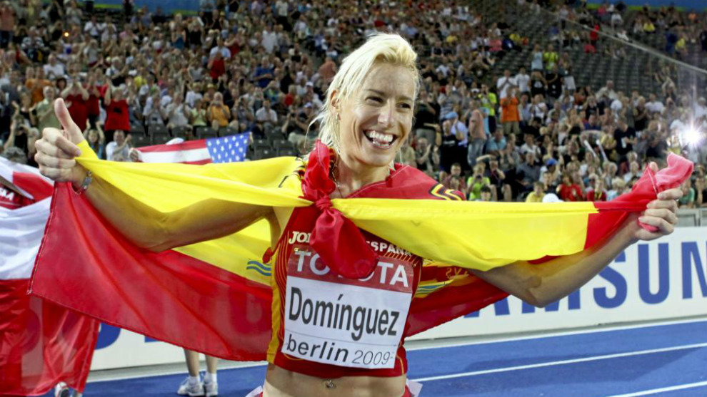 Marta Domínguez, en los Mundiales de Berlín 2009