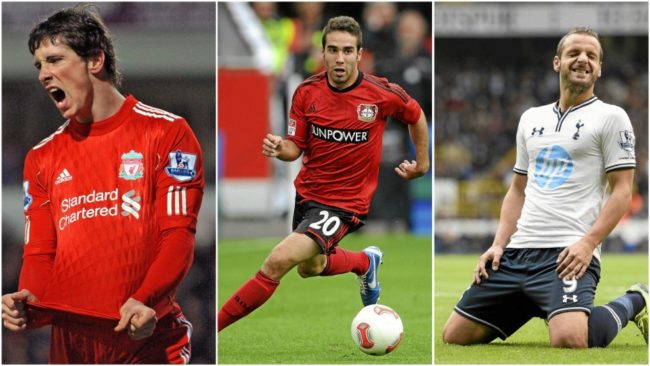 Torres, Carvajal y Soldado cuando jugaban para Liverpool, Bayer...