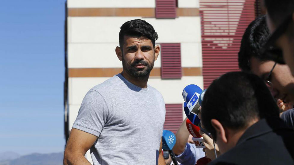 Diego Costa llega a una concentracin de la seleccin en Las Rozas.