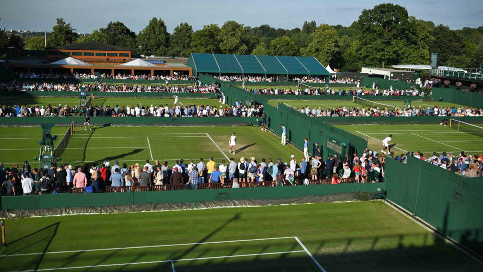 Perspectiva de las pistas de Wimbledon