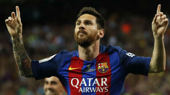 Leo Messi durante un partido de la temporada pasada.