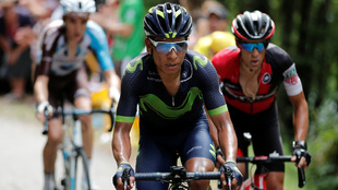 Nairo Quintana en la novena etapa del Tour