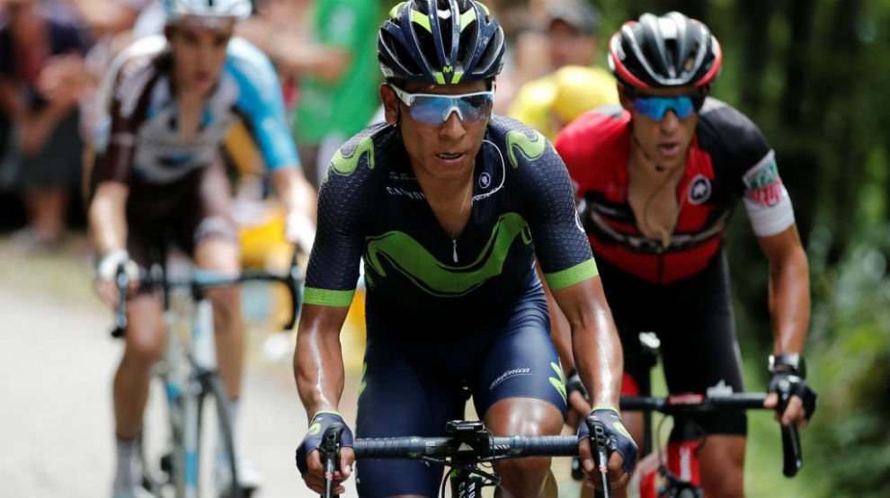 Nairo Quintana durante la novena etapa del Tour de Francia.