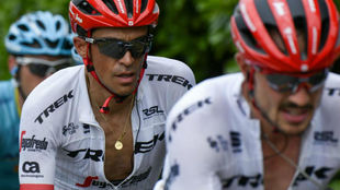 Alberto Contador durante la novena etapa del Tour de Francia.