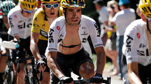 Mikel Landa durante el presente Tour de Francia.