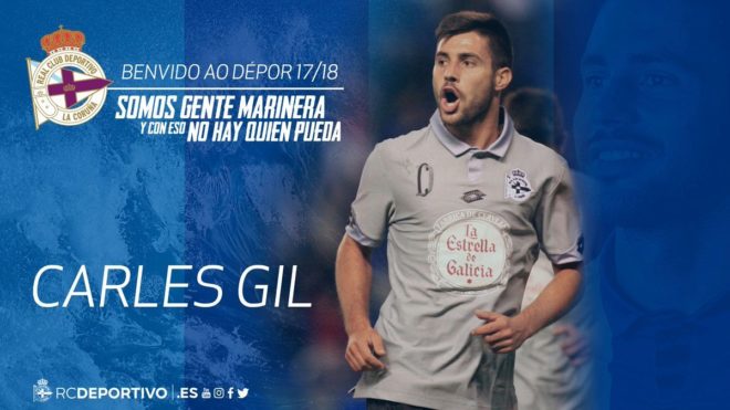 Carles Gil llega cedido al Deportivo de la Corua.