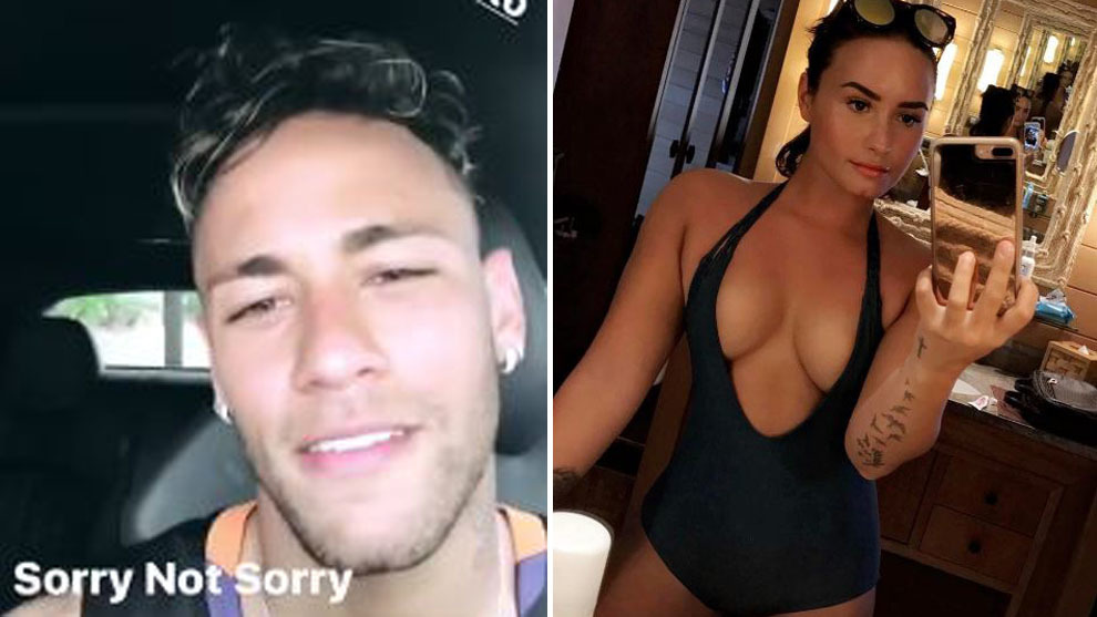 Neymar's message and kiss for Demi Lovato