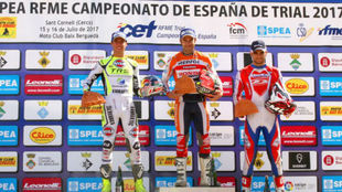 El podio de la prueba de CET en Sant Corneli (Barcelona)