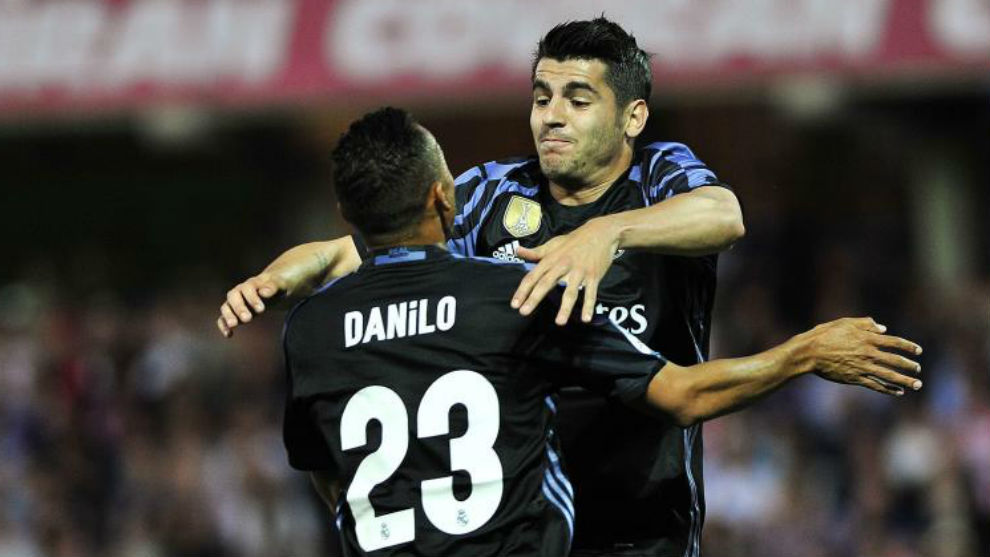Danilo y Morata celebran un gol la pasada temporada
