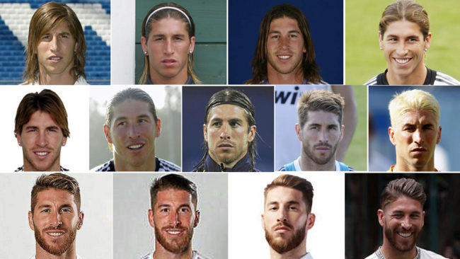 Las 13 caras de las 13 temporadas de  Ramos en el Real Madrid