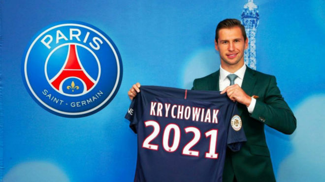 Krychowiak, durante su presentacin con el PSG el pasado verano.