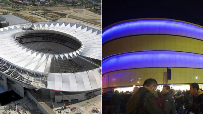 El Wanda Metropolitano y el Estadio de la Cermica